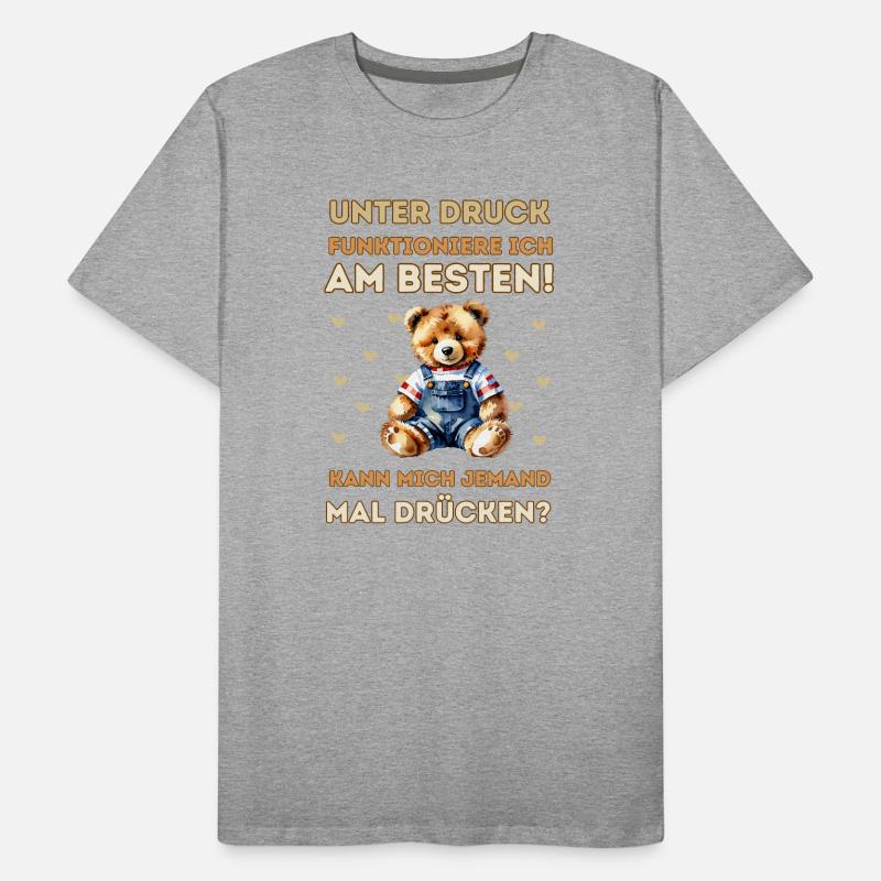 Drück mich Teddy- Aquarell Design Männer Premium Bio T-Shirt