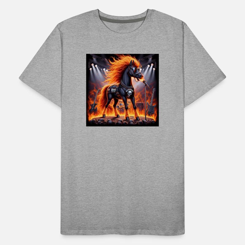 Metall-Pferd Männer Premium Bio T-Shirt