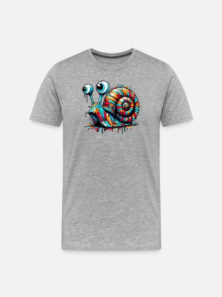 Escargot - T-shirt bio Premium Homme - gris chiné