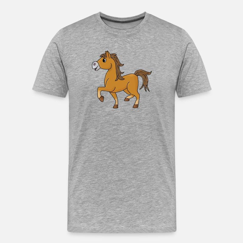 Brauner - Männer Premium Bio T-Shirt - Grau meliert