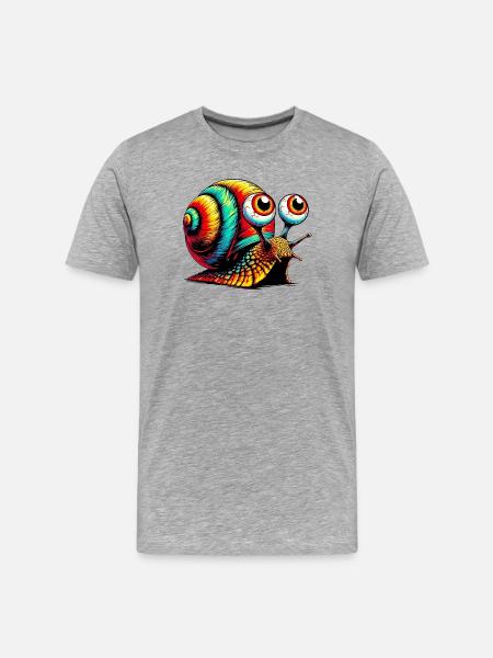 Escargot - T-shirt bio Premium Homme - gris chiné