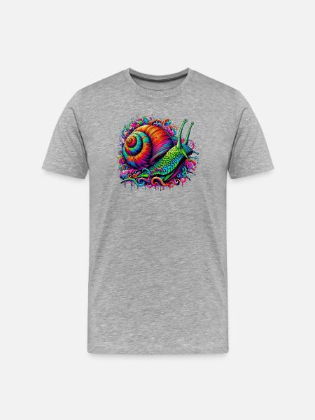 Escargot - T-shirt bio Premium Homme - gris chiné