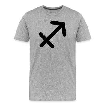 Sternzeichen Schütze Schütze - Männer Premium Bio T-Shirt - Grau meliert - Vorne - Damien (186cm)