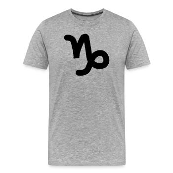 Capricorne Signe du zodiaque Capricorne - T-shirt bio Premium Homme - gris chiné - Devant - Damien (186cm)
