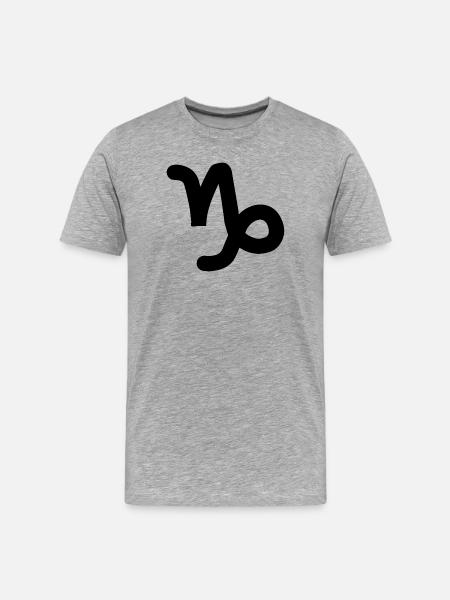 Steinbock Steinbock Steinbock Sternzeichen - Männer Premium Bio T-Shirt - Grau meliert