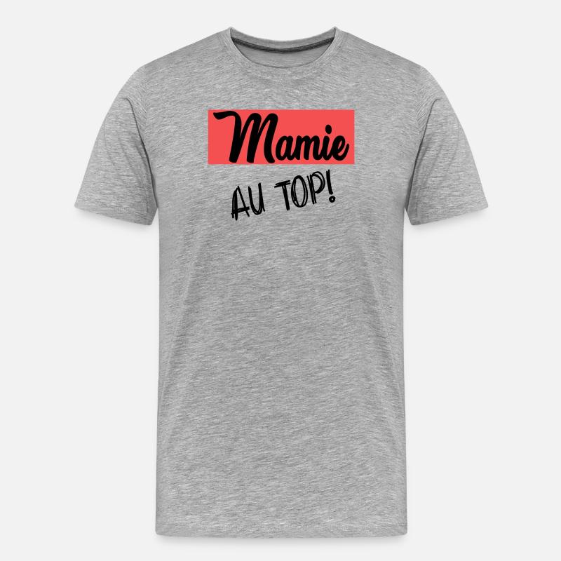 OMA - Männer Premium Bio T-Shirt - Grau meliert