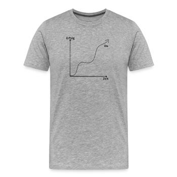 Erfolg - Männer Premium Bio T-Shirt - Grau meliert - Vorne - Damien (186cm)