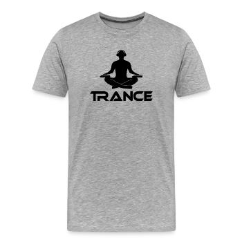 Trance - Männer Premium Bio T-Shirt - Grau meliert - Vorne - Damien (186cm)