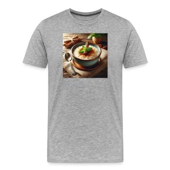 Rice pudding - Men's Premium Organic T-Shirt - heather grey - Front - Damien (186cm)