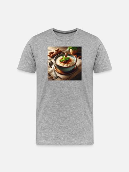Rice pudding - Men's Premium Organic T-Shirt - heather grey