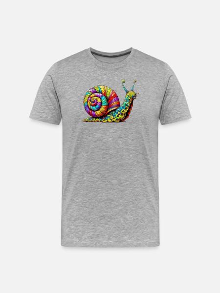 Escargot - T-shirt bio Premium Homme - gris chiné