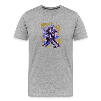 Kizomba Social Perspective Urban Kiz - Men's Premium Organic T-Shirt - heather grey - Front - Damien (186cm)