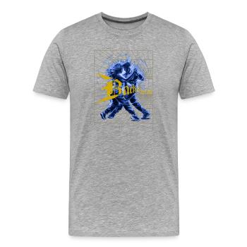Festivals de perspective sociale de la bachata - T-shirt bio Premium Homme - gris chiné - Devant - Damien (186cm)