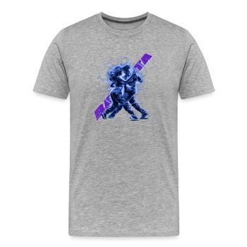 Bachata latine sensuelle Bachateros & Bachatera Style - T-shirt bio Premium Homme - gris chiné - Devant - Damien (186cm)