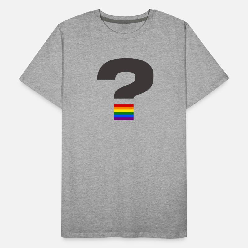 Pride Question Mark Graphic Men's Premium Organic T-Shirt