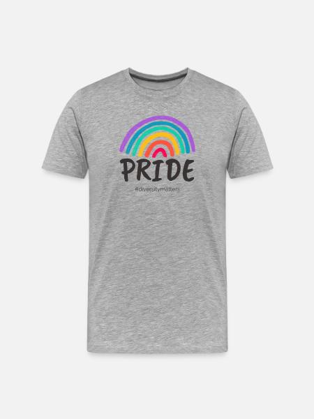 Pride black - #diversitymatters - Men's Premium Organic T-Shirt - heather grey