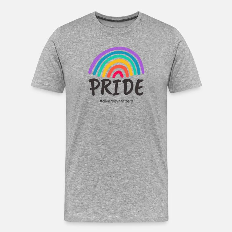Pride black - #diversitymatters - Männer Premium Bio T-Shirt - Grau meliert