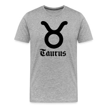 Taureau taureau - T-shirt bio Premium Homme - gris chiné - Devant - Damien (186cm)
