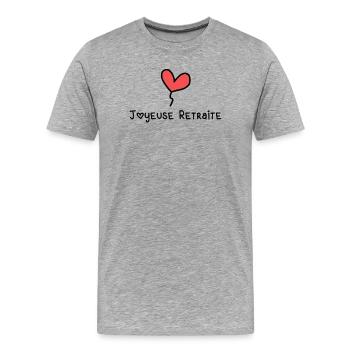 RUHESTAND - Männer Premium Bio T-Shirt - Grau meliert - Vorne - Damien (186cm)