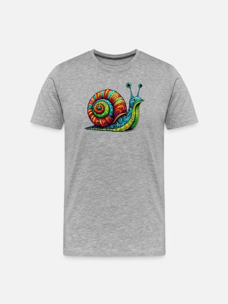 Escargot - T-shirt bio Premium Homme - gris chiné