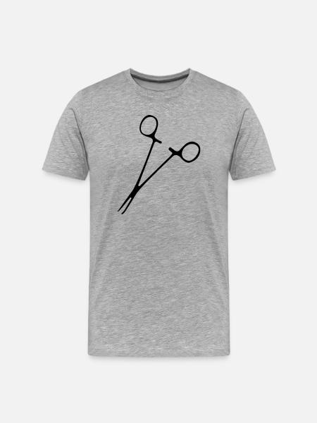 Artery Tweezers - Men's Premium Organic T-Shirt - heather grey