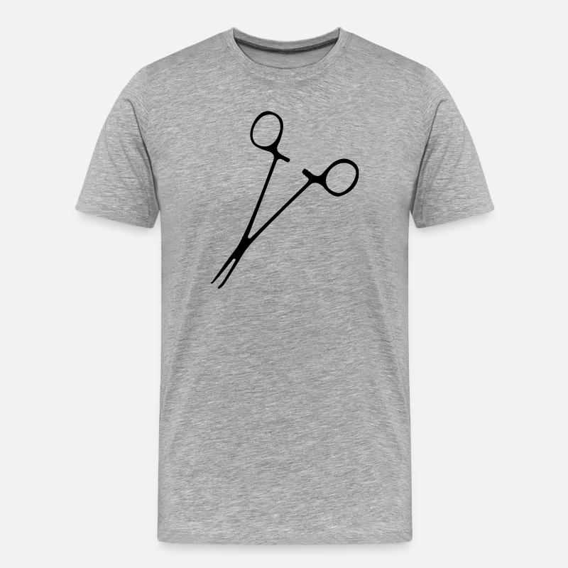 Arterienpinzette - Männer Premium Bio T-Shirt - Grau meliert
