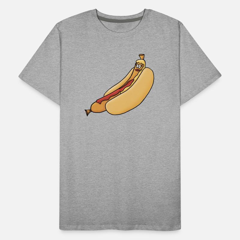 entspannte Bockwurst im Brötchen Männer Premium Bio T-Shirt