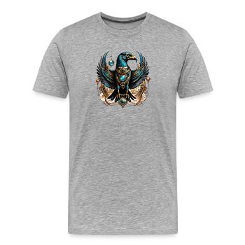 Horus, the falcon god. - Men's Premium Organic T-Shirt - heather grey - Front - Damien (186cm)
