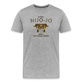 Château de Nijo-jo, Kyoto, époque du shogun d’Edo, Japon - T-shirt bio Premium Homme - gris chiné - Devant - Damien (186cm)