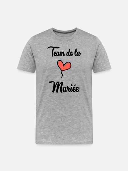 TEAM MARIEE - T-shirt bio Premium Homme - gris chiné