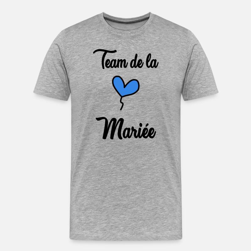 TEAM BRIDAL - Männer Premium Bio T-Shirt - Grau meliert