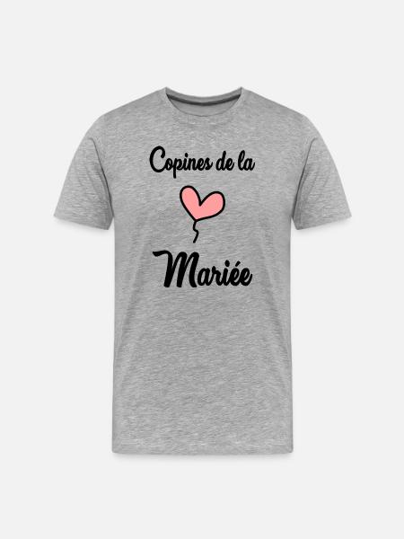 BRIDE'S GIRLFRIENDS - Men's Premium Organic T-Shirt - heather grey