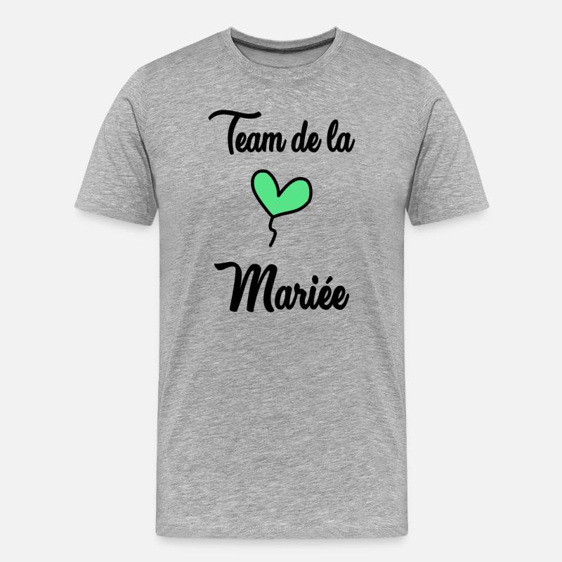 TEAM BRIDAL - Männer Premium Bio T-Shirt - Grau meliert