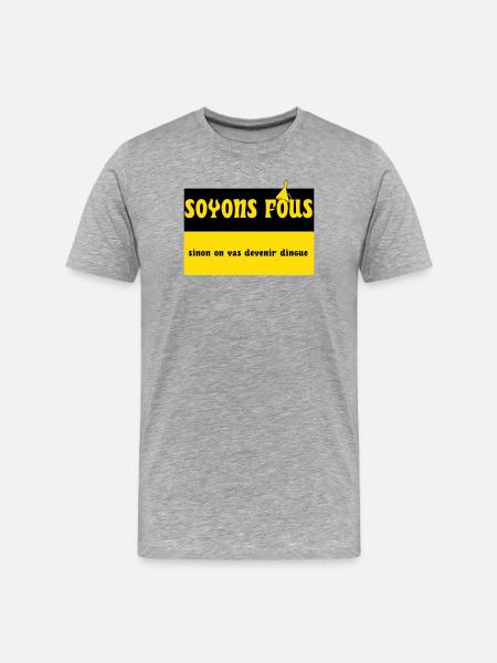 Let's be crazy - Men's Premium Organic T-Shirt - heather grey