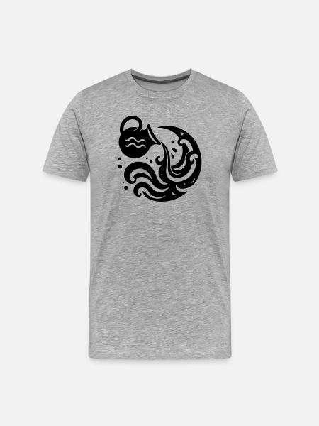 Aquarius - Men's Premium Organic T-Shirt - heather grey