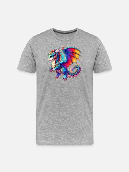 Dragon - Men's Premium Organic T-Shirt - heather grey