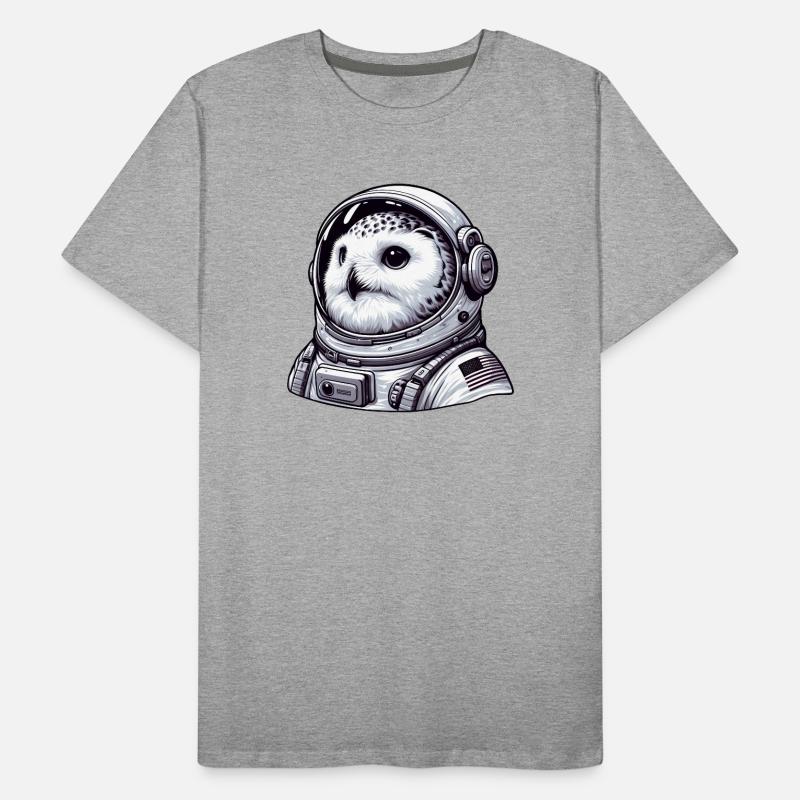 Harfang des neiges astronaute aventure spatiale T-shirt bio Premium Homme