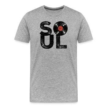 Soul vintage - Men's Premium Organic T-Shirt - heather grey - Front - Damien (186cm)