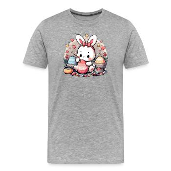 Easter preparations - Men's Premium Organic T-Shirt - heather grey - Front - Damien (186cm)