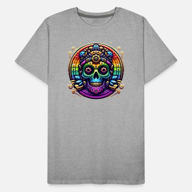 Metallic Rainbow Skull 2 Men's Premium Organic T-Shirt