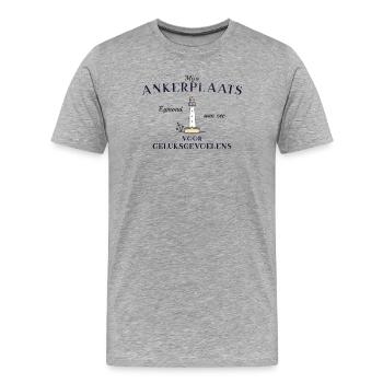 Egmond aan zee, Netherlands, Anchorage Glück - Men's Premium Organic T-Shirt - heather grey - Front - Damien (186cm)