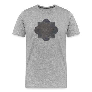 Grabsteine, inschrift, gothic motiv, verschenken - Männer Premium Bio T-Shirt - Grau meliert - Vorne - Damien (186cm)