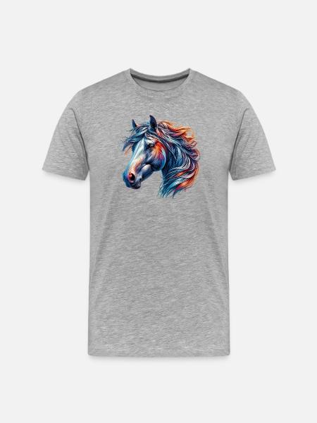 Cheval - T-shirt bio Premium Homme - gris chiné
