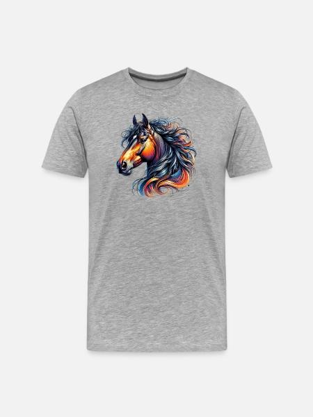 Cheval - T-shirt bio Premium Homme - gris chiné
