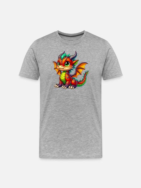 Dragon - T-shirt bio Premium Homme - gris chiné
