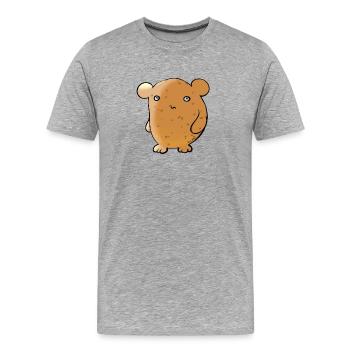 Patatours - Männer Premium Bio T-Shirt - Grau meliert - Vorne - Damien (186cm)