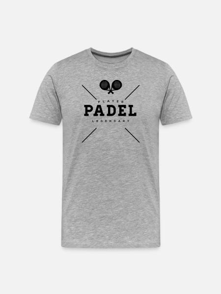 Padel-Sport - Männer Premium Bio T-Shirt - Grau meliert