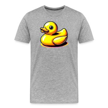Caneton Canard Canard - T-shirt bio Premium Homme - gris chiné - Devant - Damien (186cm)
