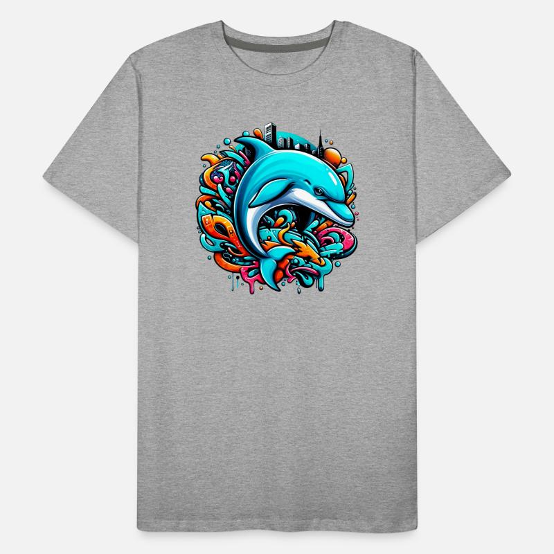 Delfin Männer Premium Bio T-Shirt