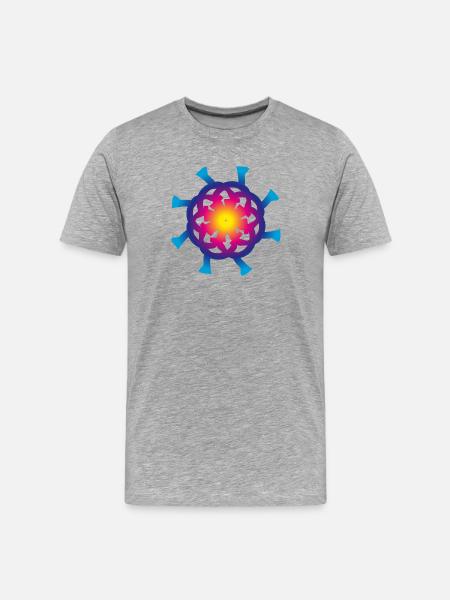 Spectral CIRCLE rainbow - Men's Premium Organic T-Shirt - heather grey